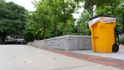 recycling bin on the street