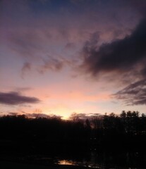 Sunrise over lake 