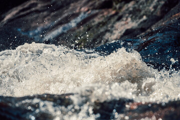 close up splashing water