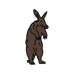 aardvark vector. hand drawn animal illustration