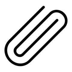 Obraz premium paper clip line icon