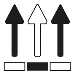 Unique arrows pointing up. Exclusive arrow design. stock image.