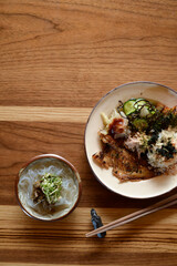 A simple lunch. Good old fashioned home cooking in japan.