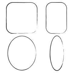 Different grunge frame shapes. Modern abstract icon. stock image.