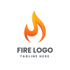 Premium vector 3d fire logo