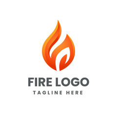 Premium vector 3d fire logo
