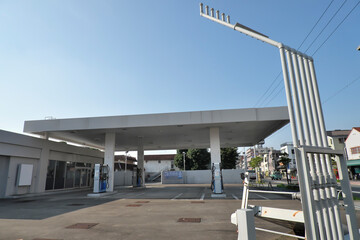 Naklejka premium 外国みたいな【ガソリンスタンド】