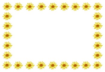 黄色い花のフレーム