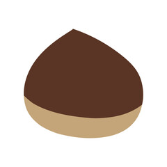 栗のイラスト素材　線なし