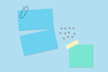 note pad and memory pad for presentation in business message important announcement