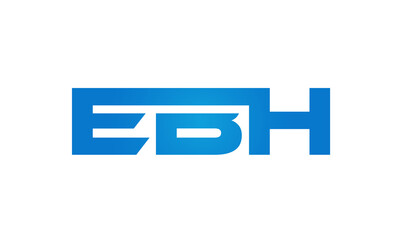 Connected EBH Letters logo Design Linked Chain logo Concept