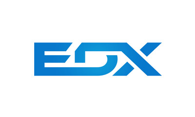 Connected EDX Letters logo Design Linked Chain logo Concept	