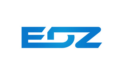 Connected EDZ Letters logo Design Linked Chain logo Concept	