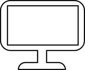 monitor line art vector illustration on white background..eps