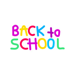 Back to school hand draw lettering illustration 