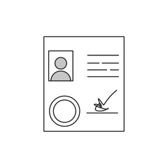 Identity icon. Id card design. Business people communication. Badge icon. Vector illustration. stock image.