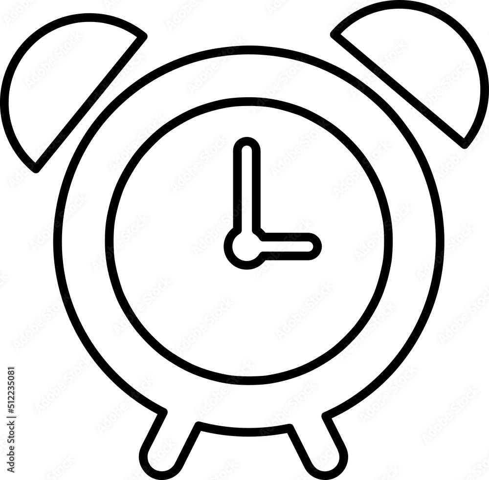 Poster alarm clock icon vector design on white background..eps