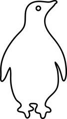 Bird with glyph icon vector line art on white background..eps