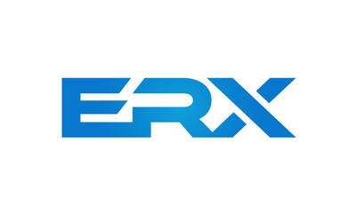 Connected ERX Letters logo Design Linked Chain logo Concept	
