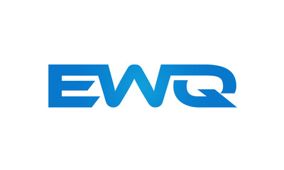 Connected EWQ Letters logo Design Linked Chain logo Concept	