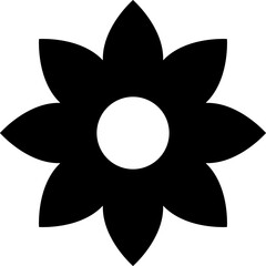Flower icon vector. Beautiful nature flower logo illustration. Simple design on white background..eps