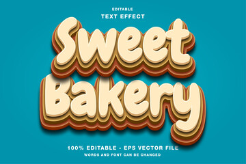 Sweet Bakery 3d editable Text Effect