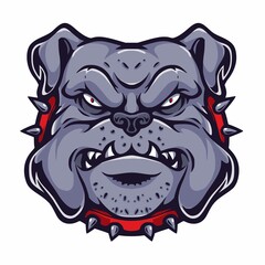 anger bulldog head vector logo