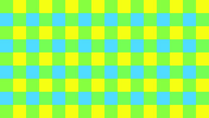 blue and yellow checkered pattern background. Seamless vector illustration background.