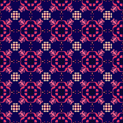 Seamless Background Retro Aboriginal Nature Damask Pattern Art