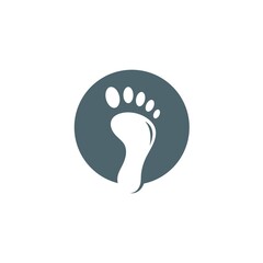 Foot, footprint icon logo template