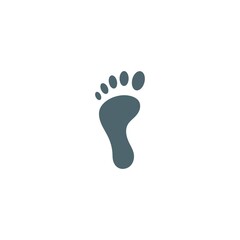 Foot, footprint icon logo template
