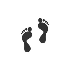 Foot, footprint icon logo template
