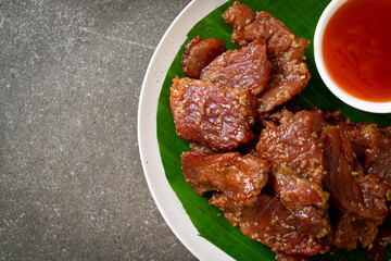sun dried pork with sauce