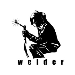 Welder illustration sketch design icon logo vector