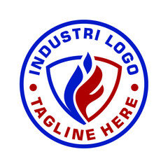 industry logo badge vector. gas & oil logo