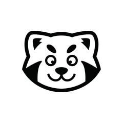 Head cat character vector template. Cute cat vector