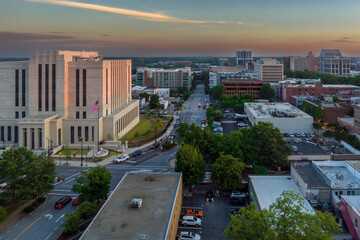 Aerial view of downtown Greenville, SC