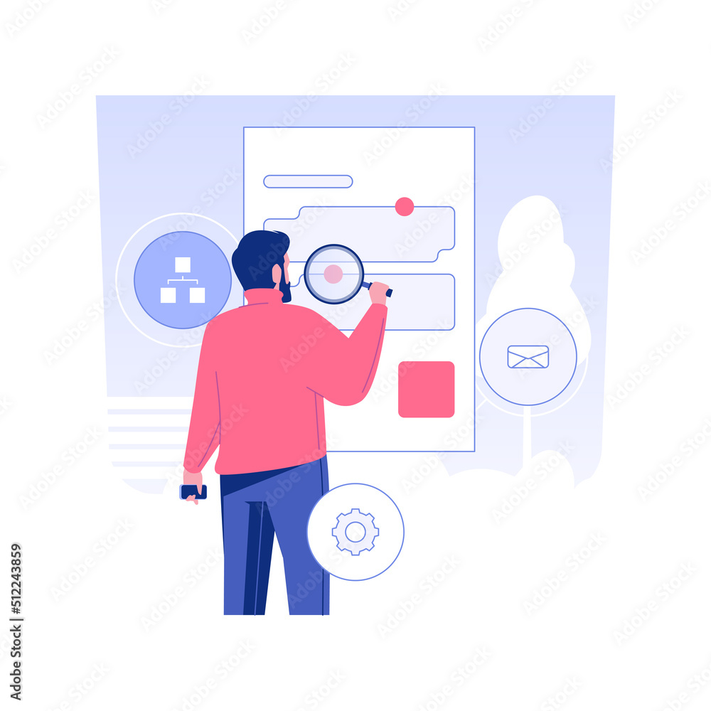 Poster remote proofreading isolated concept vector illustration. editor checks for errors in the text, arti