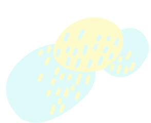 Soft organic shape blob pastel form elements for decoration illustration