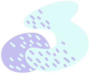 Soft organic shape blob pastel form elements for decoration illustration