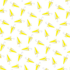 Many umbrellas on white background. Pattern for design