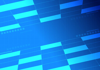 Abstract Background high Technology. Blue Color with grid line and copy space. Vector Illustration