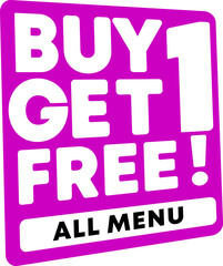 Buy 1 GET 1 Unique Menu