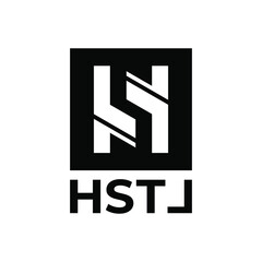 Letter HSTL in one logo