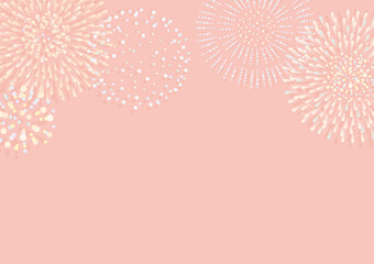 花火 イラスト シンプル 装飾 背景素材 ピンク