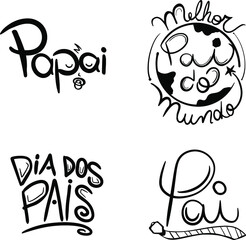 Hand lettering set for Father's Day