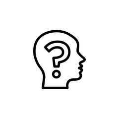 question icon flat style trendy stylist simple