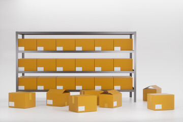 3d rendering carton stock