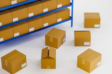 3d rendering carton stock