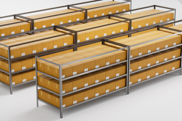 3d rendering carton stock